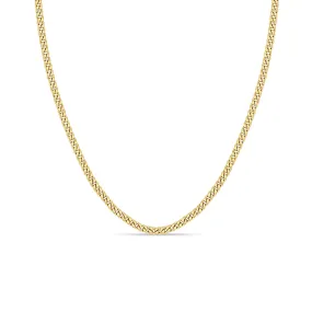 14k Gold Small Curb Chain Necklace