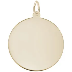 14K Yellow Gold Disc Charm