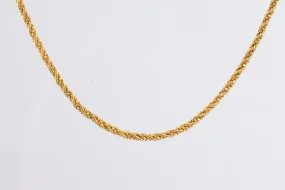 16" 21k Yellow Gold Rope Chain (8.68g.)