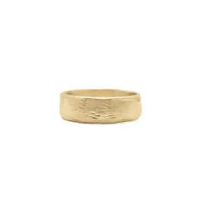 18K Textured Cigar Band - Wide