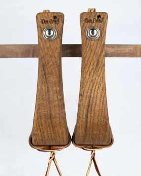 2" STAINED OAK RANCHER FLAT BOTTOM STIRRUP