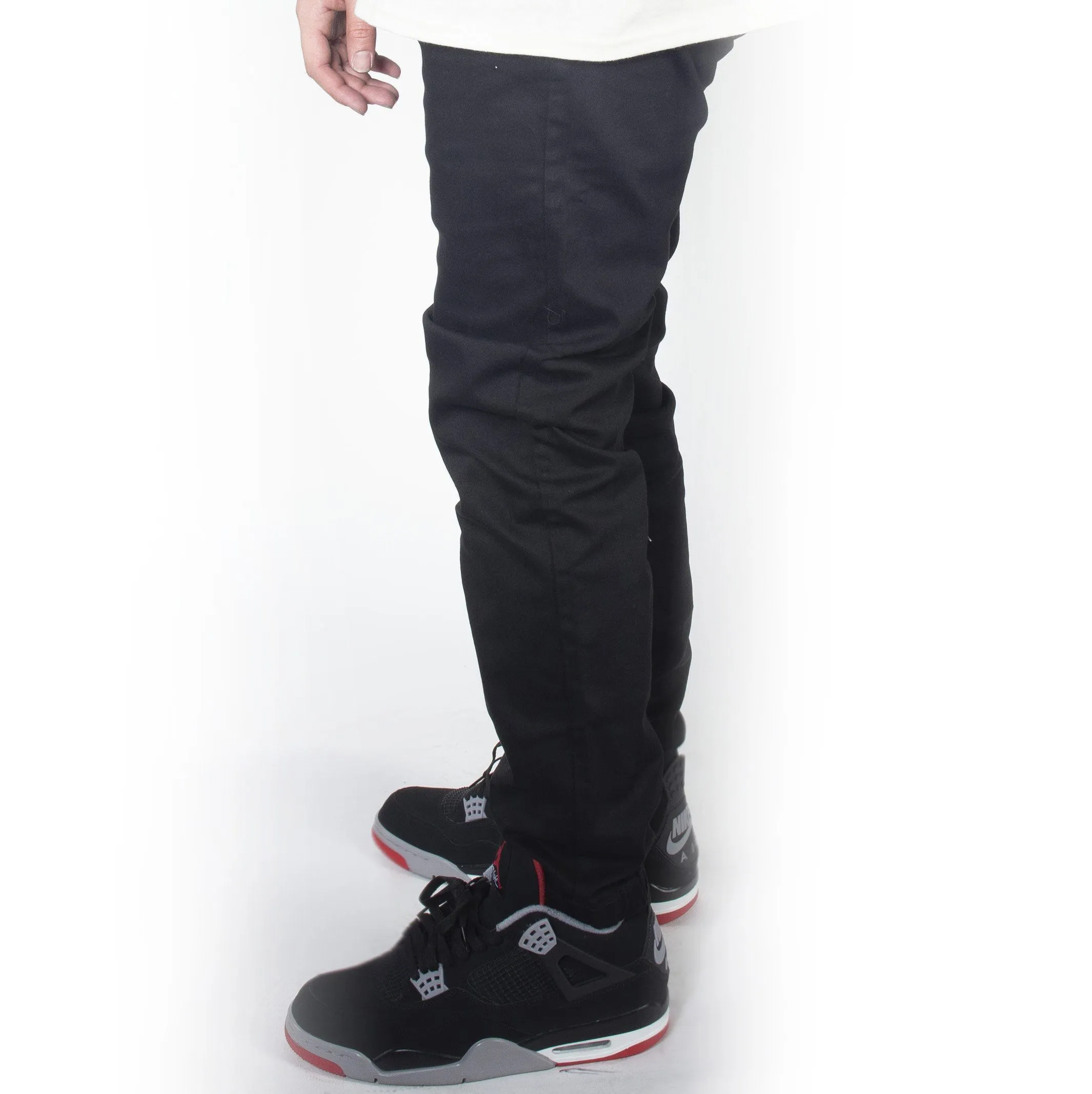 Black Twill Jogger Pants JG804