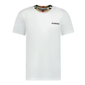 BURBERRY 'JAYSON' CHECK T-SHIRT WHITE