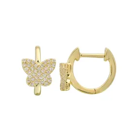 Butterfly Huggie Earring Single