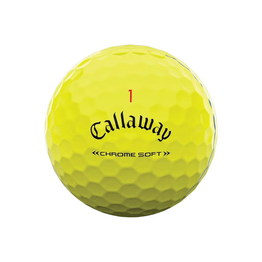 Callaway 2022 Chrome Soft Triple Track Golf Balls Yellow 12 Pack