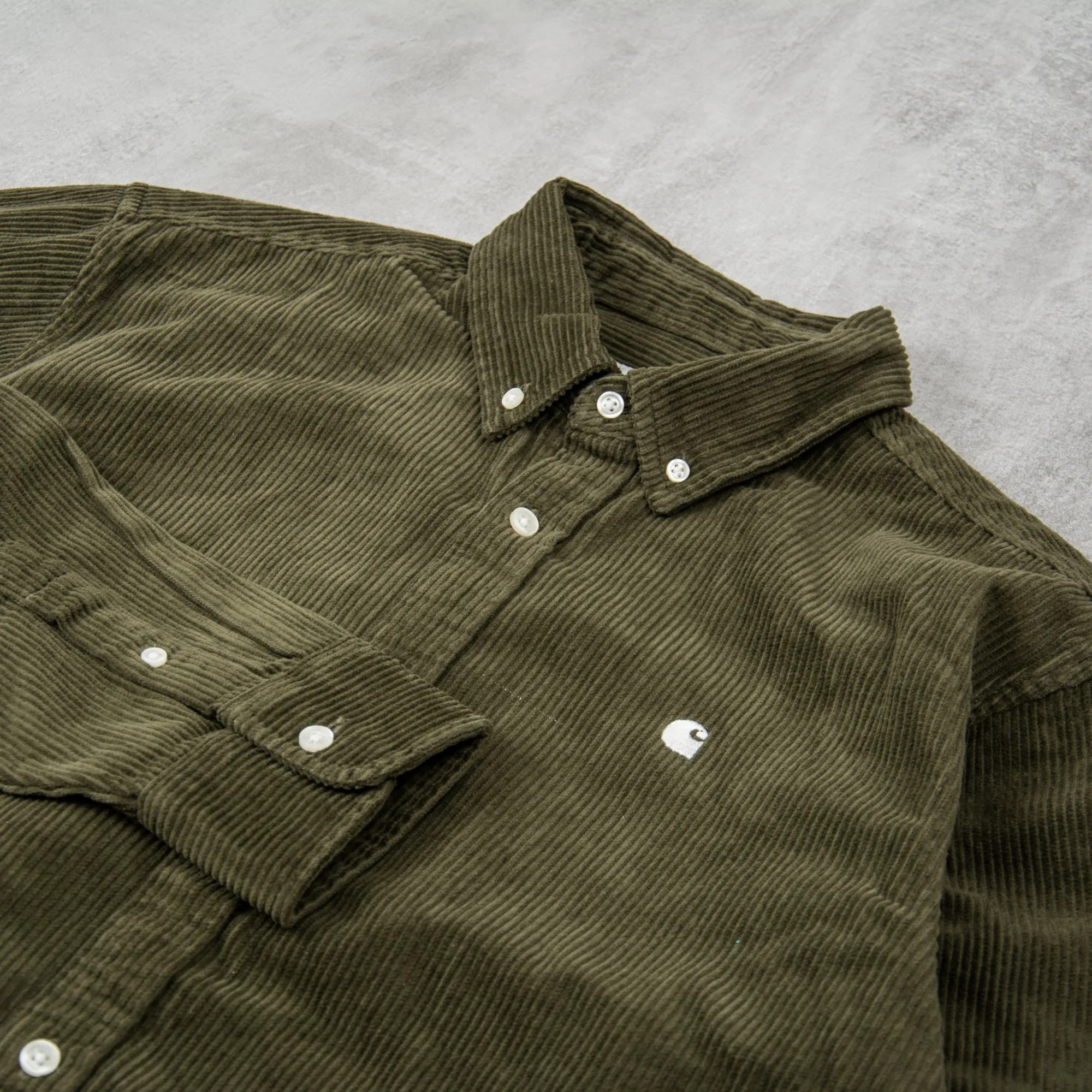 Carhartt WIP Madison Cord L/S Shirt - Plant / Wax