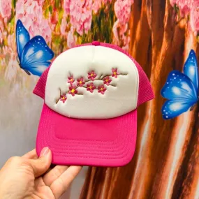 Cherry Blossom Trucker Hat - Spring Hats