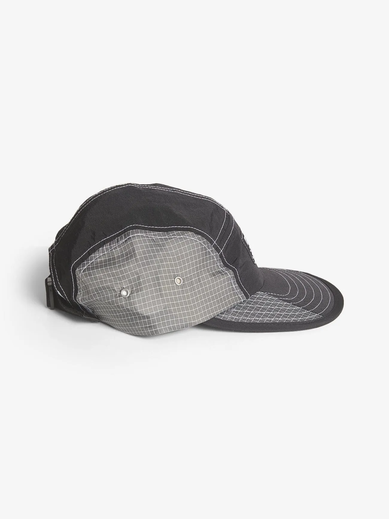 Cortex Curved 5 Panel Cap - Black