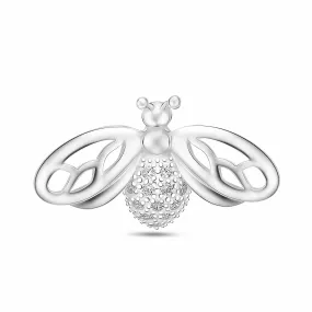 CZ Queen Bumble Bee Pendant Sterling Silver