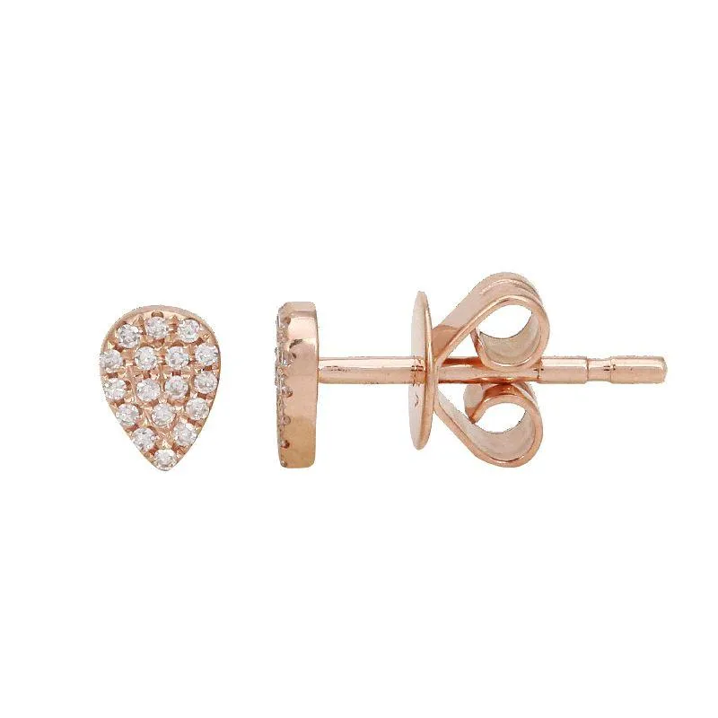 Diamond Pear Mini Stud