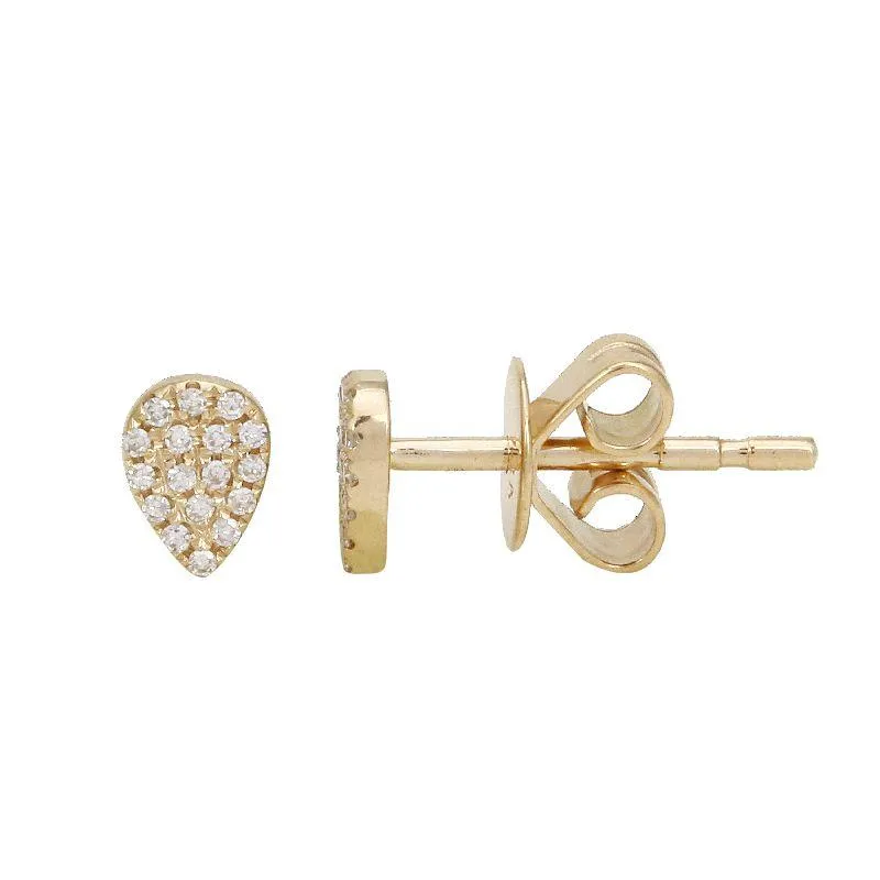 Diamond Pear Mini Stud