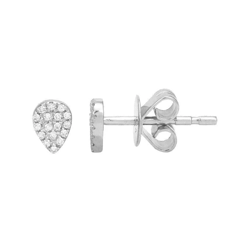 Diamond Pear Mini Stud