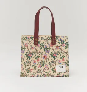 FEED x Hill House Home Mini Market Tote - Berry Floral Multi