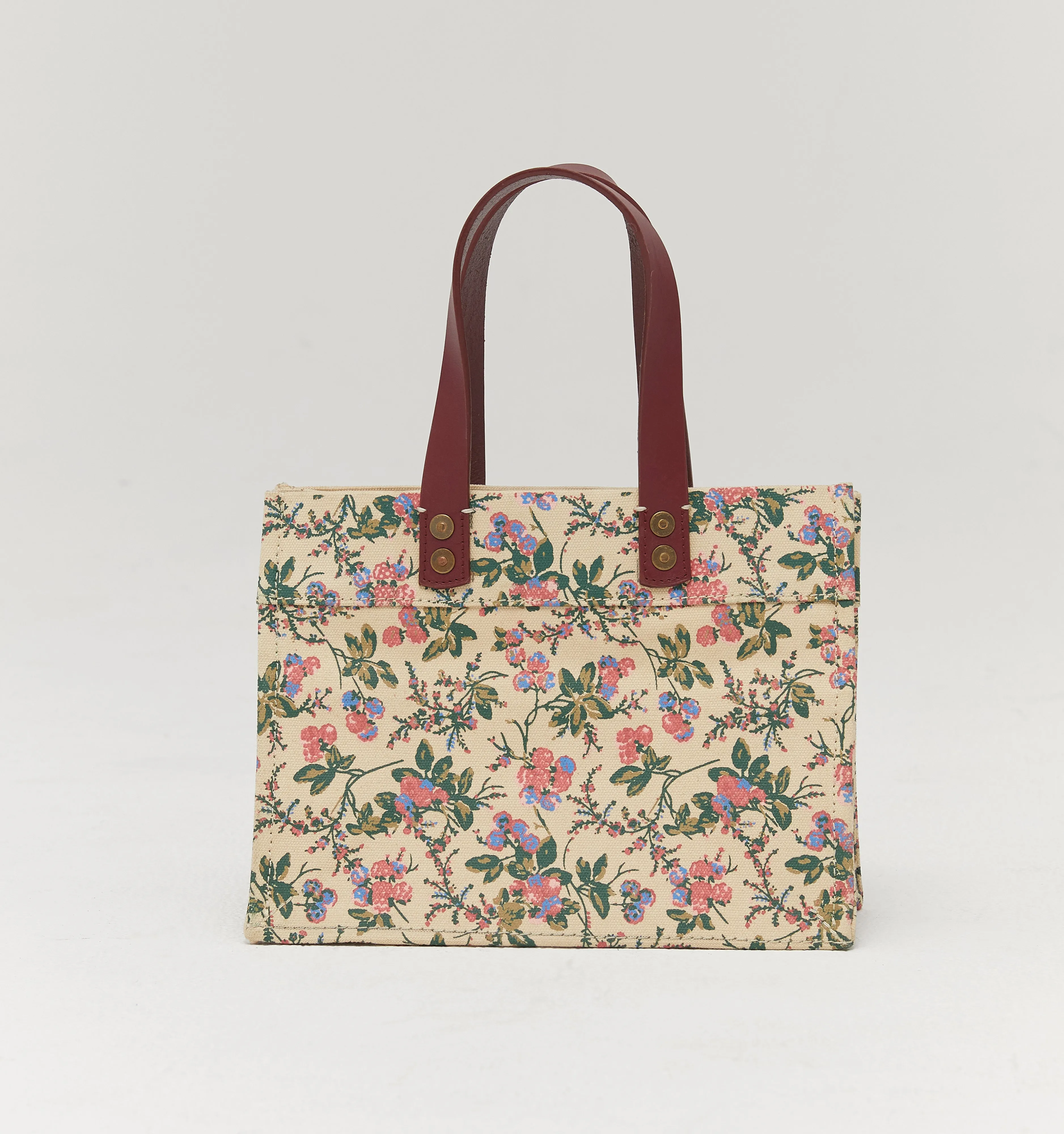 FEED x Hill House Home Mini Market Tote - Berry Floral Multi