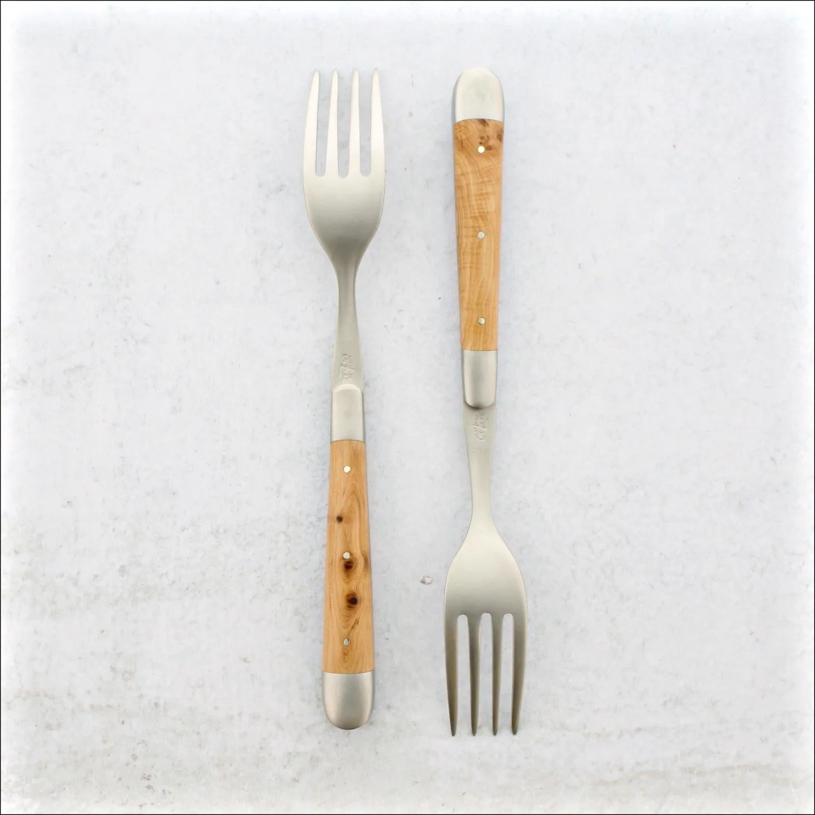 Forge de Laguiole Forks Juniper Handle - Brushed