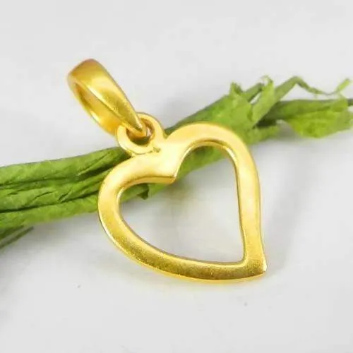 Heart Outline Designer Gold Plated Pendant Jewelry Making women