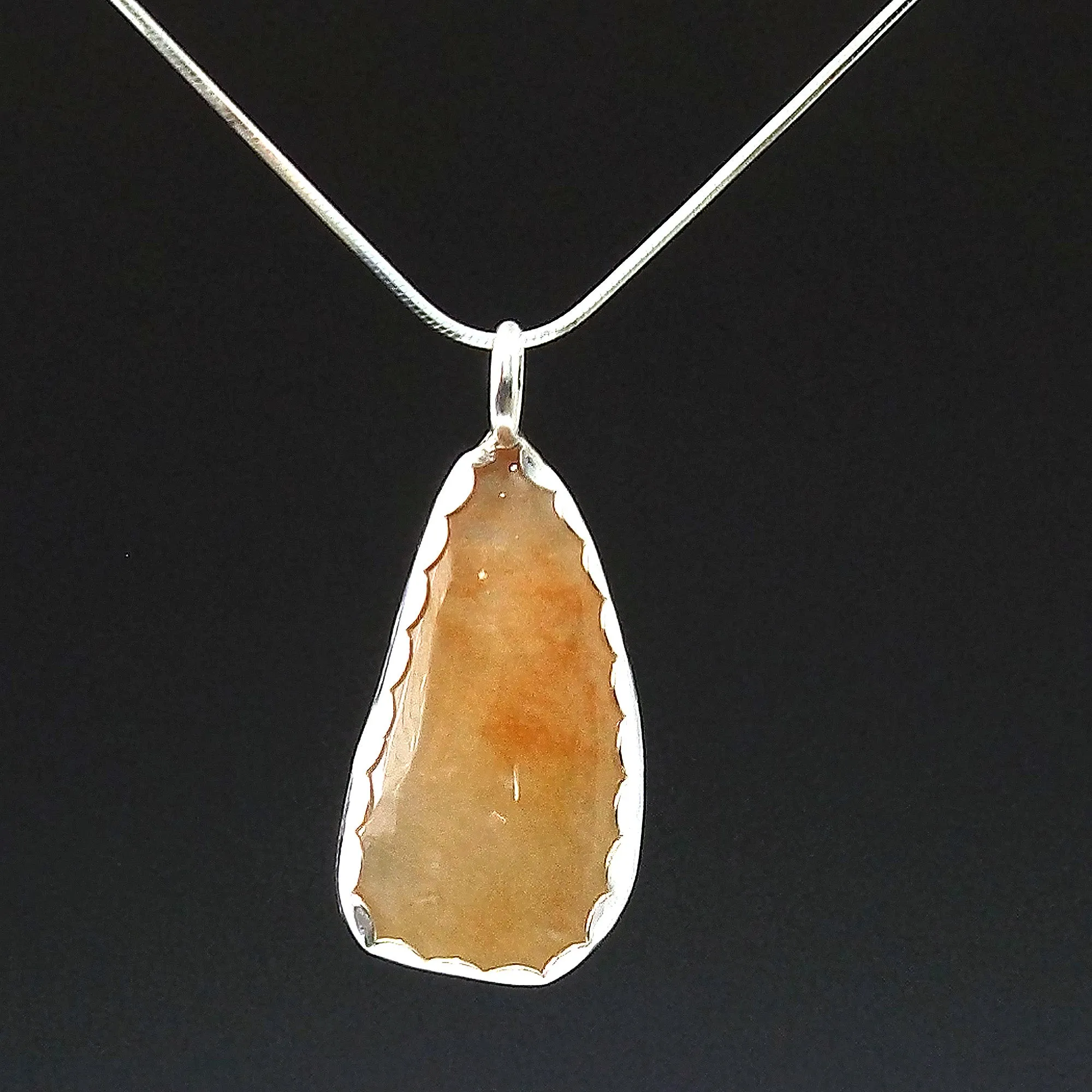 Hematoid/ Fire Quartz Pendant Necklace