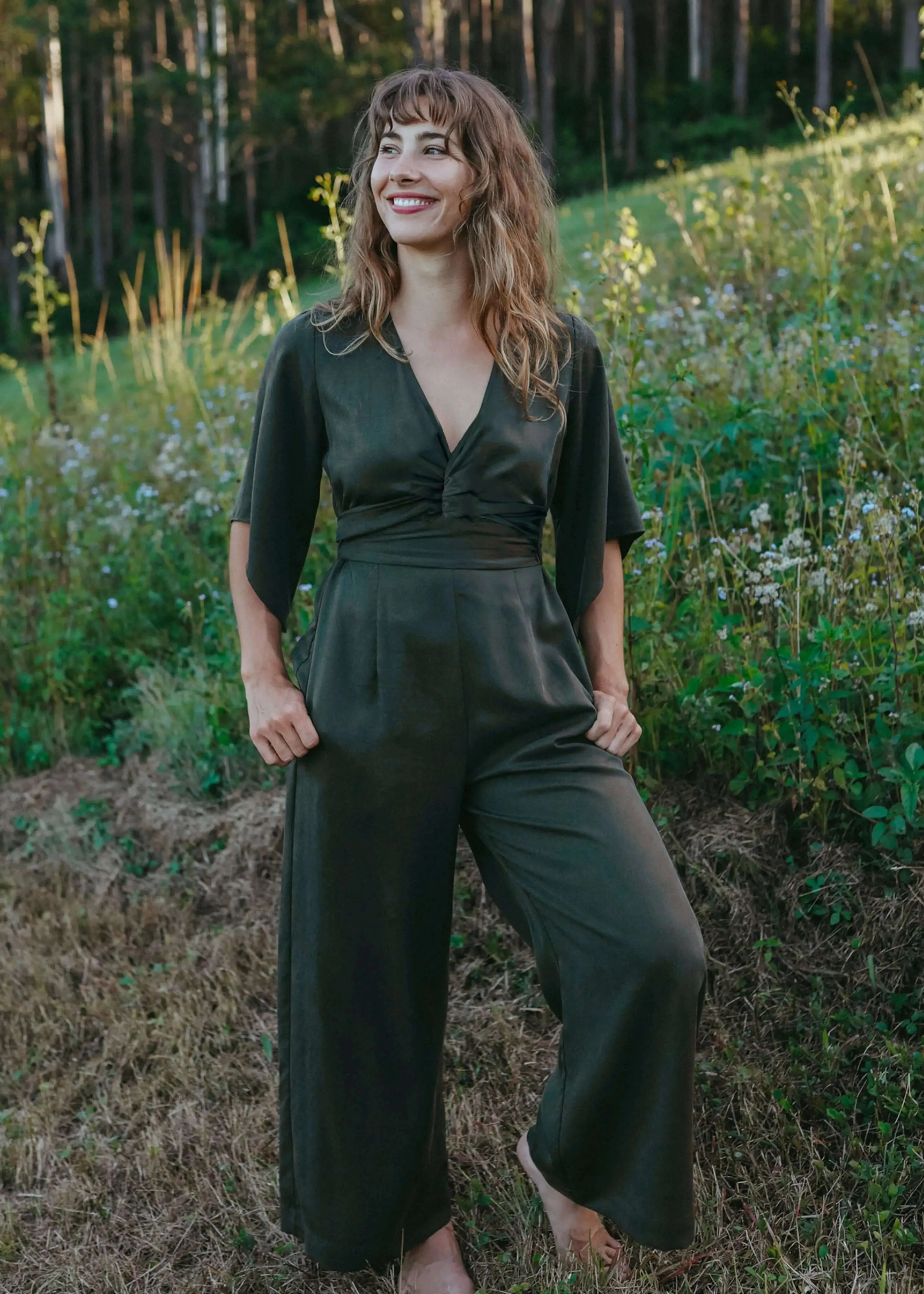 Hideaway Jumpsuit Moss by Tasi Travels