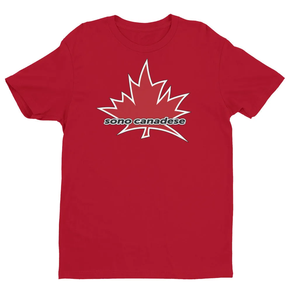 I Am Canadian' 'sono canadese' - Premium Fitted Short Sleeve Crew (Italian)