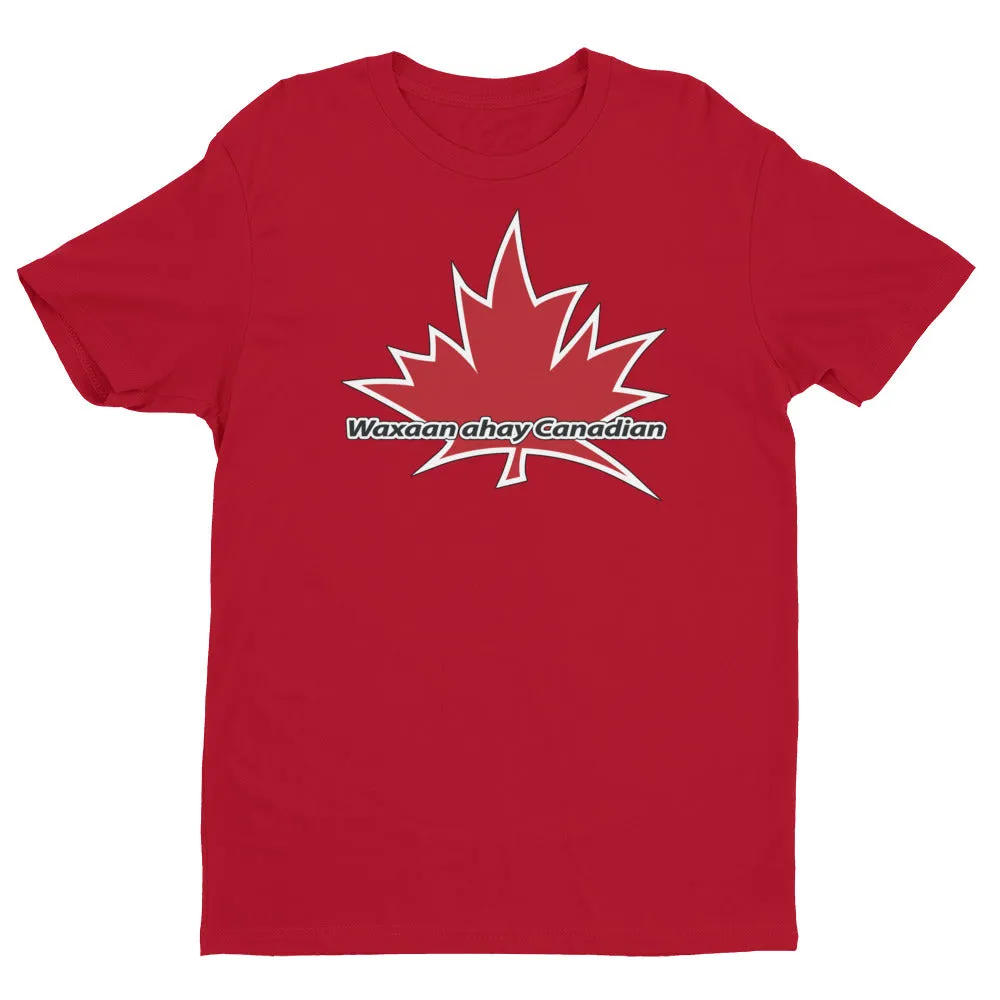 I Am Canadian' 'Waxaan ahay Canadian' - Premium Fitted Short Sleeve Crew (Somalian)