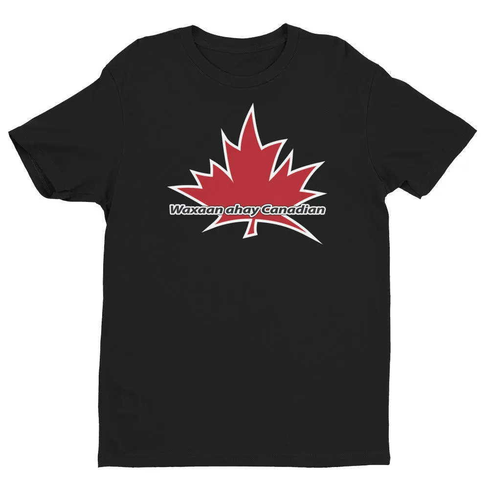 I Am Canadian' 'Waxaan ahay Canadian' - Premium Fitted Short Sleeve Crew (Somalian)