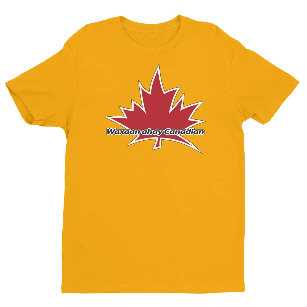 I Am Canadian' 'Waxaan ahay Canadian' - Premium Fitted Short Sleeve Crew (Somalian)