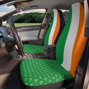 Irish Car Seat Covers Universal With Clover Print (Shamrock) / Gift for car lovers