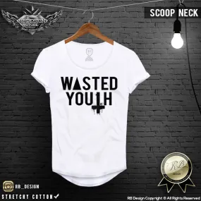 Men's T-shirt Wasted Youth Cool Saying Tee MD757 B