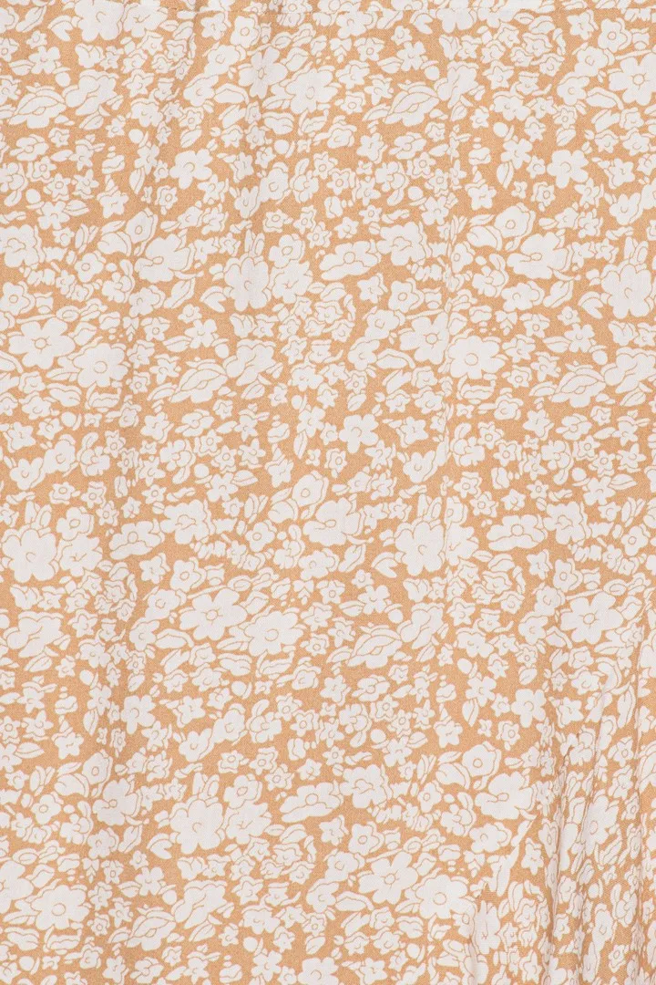 MilleIC Kjole - Beige Blomsterprint