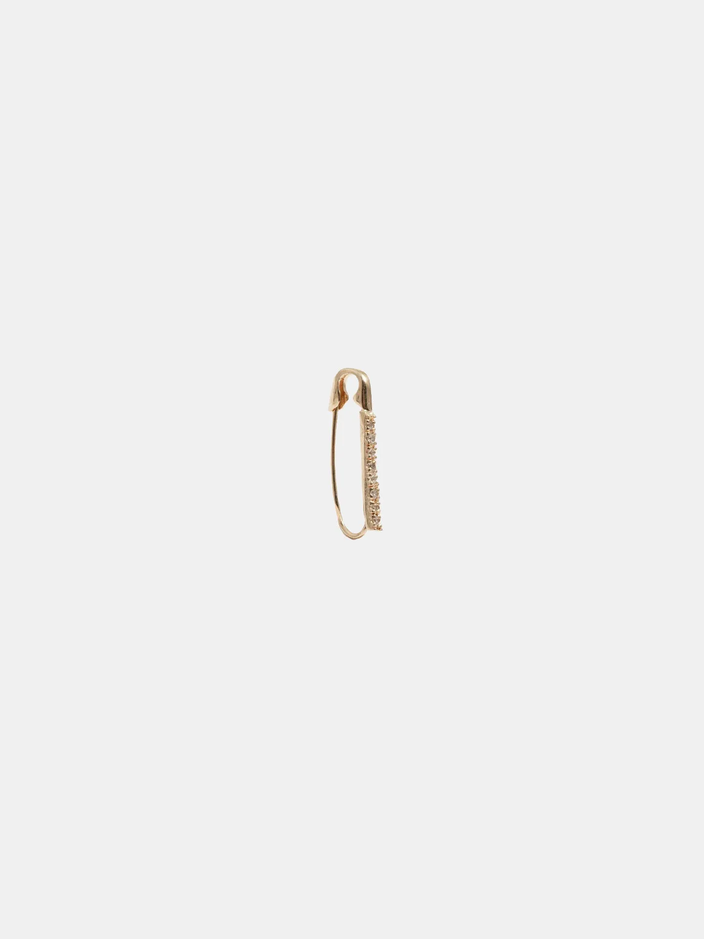 Mini Diamond Safety Pin Earring