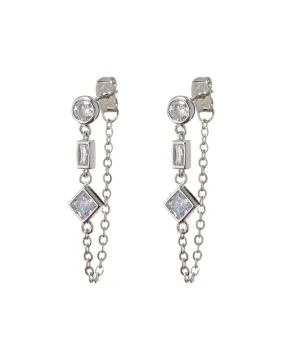 Mixte Chain Studs- Silver