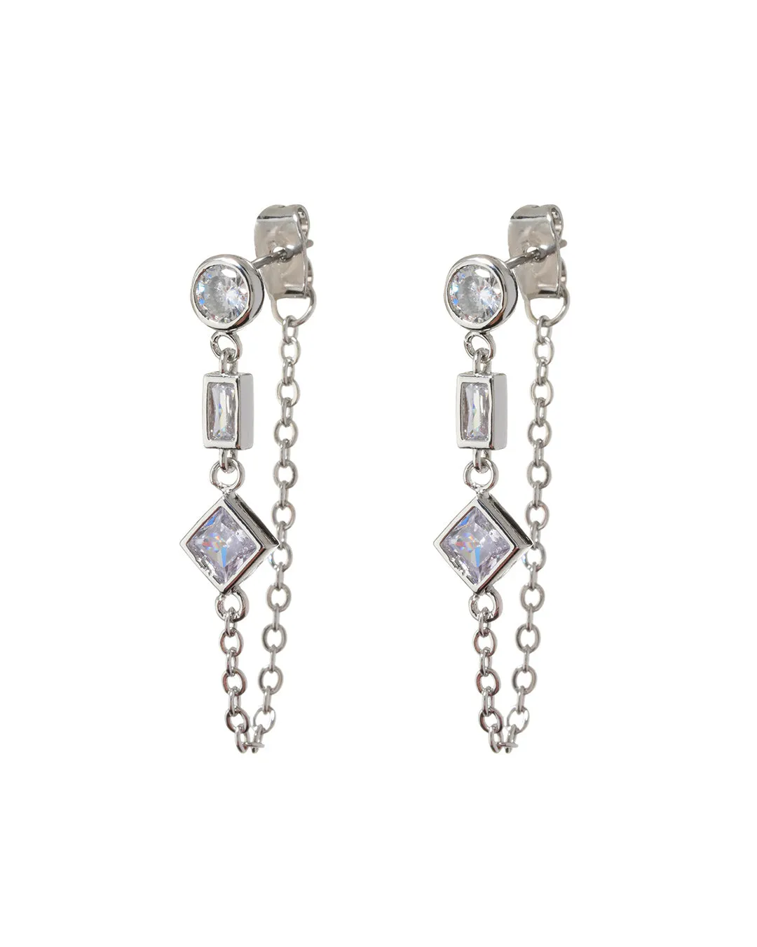 Mixte Chain Studs- Silver