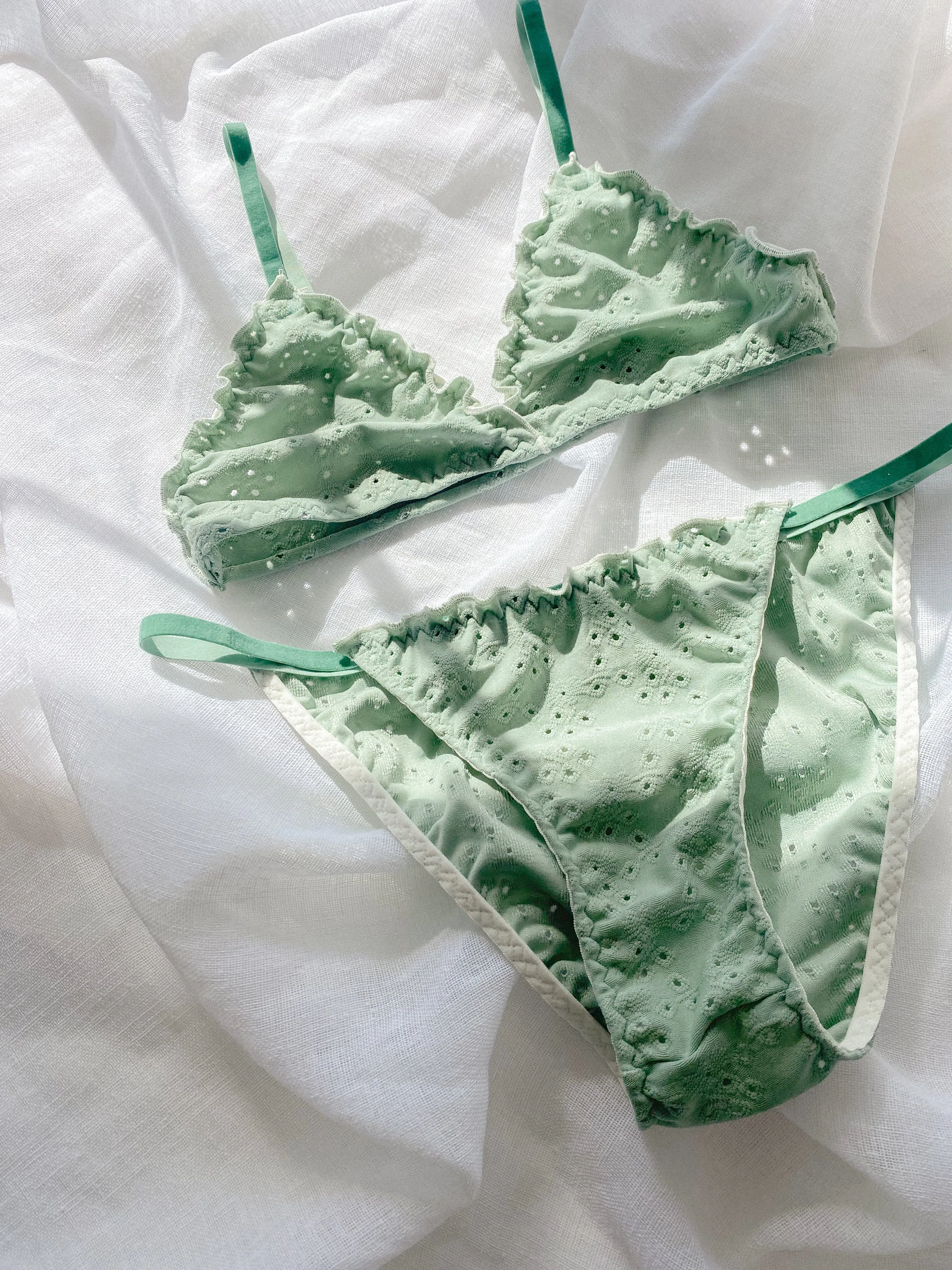 Pistachio Jersey Bra