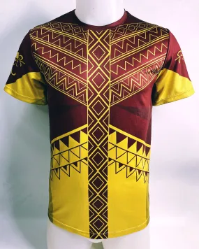 Rajah SS tech shirt (red/yellow)