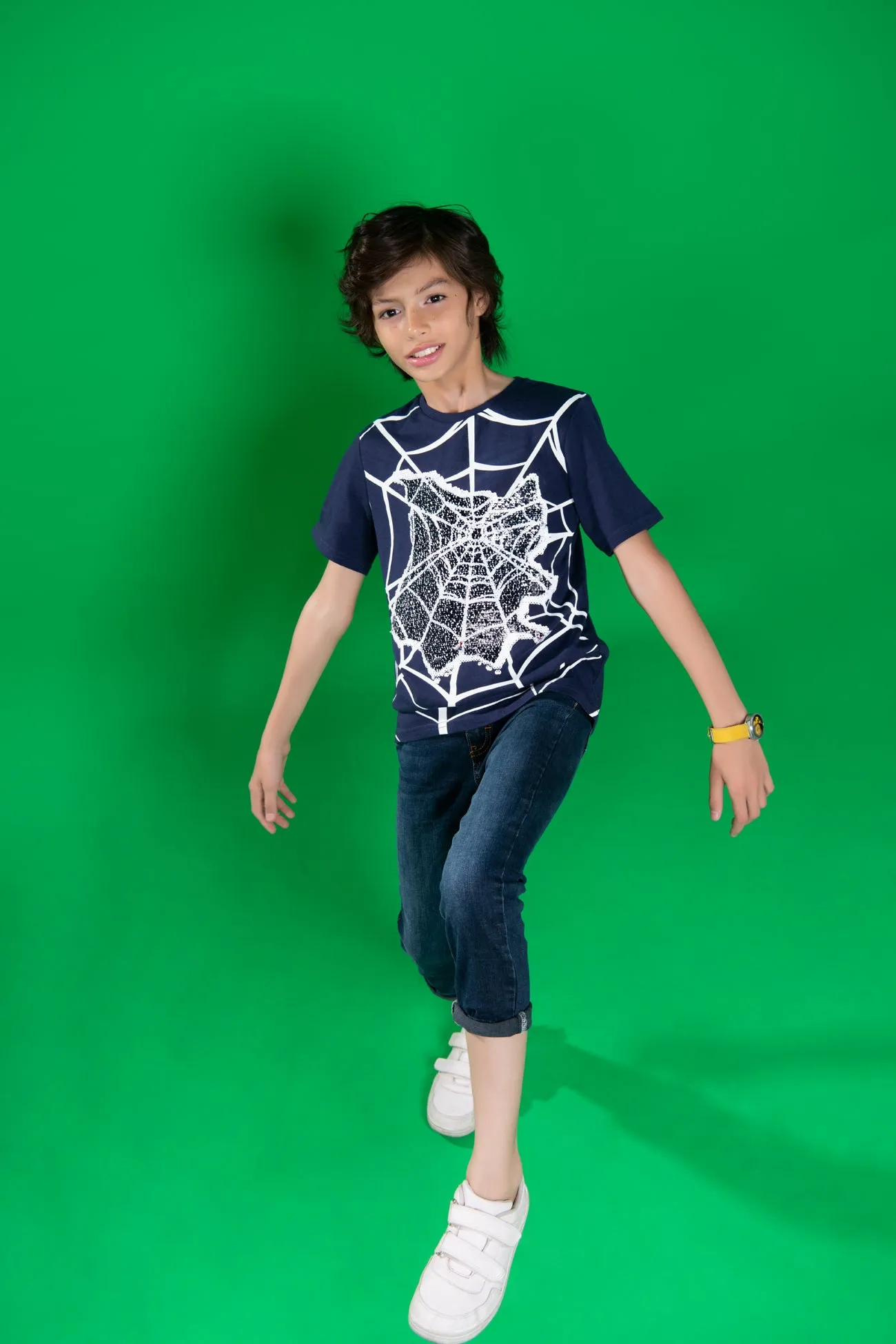 REVERSIBLE FLIP-SEQUIN SPIDERMAN T-SHIRT