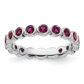 Stackable Expressions Created Ruby Ring in Sterling Silver