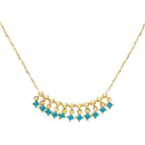 Turquoise Fringe Necklace