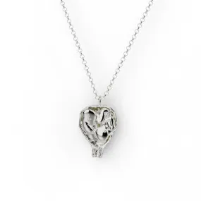 twin fetus necklace | silver