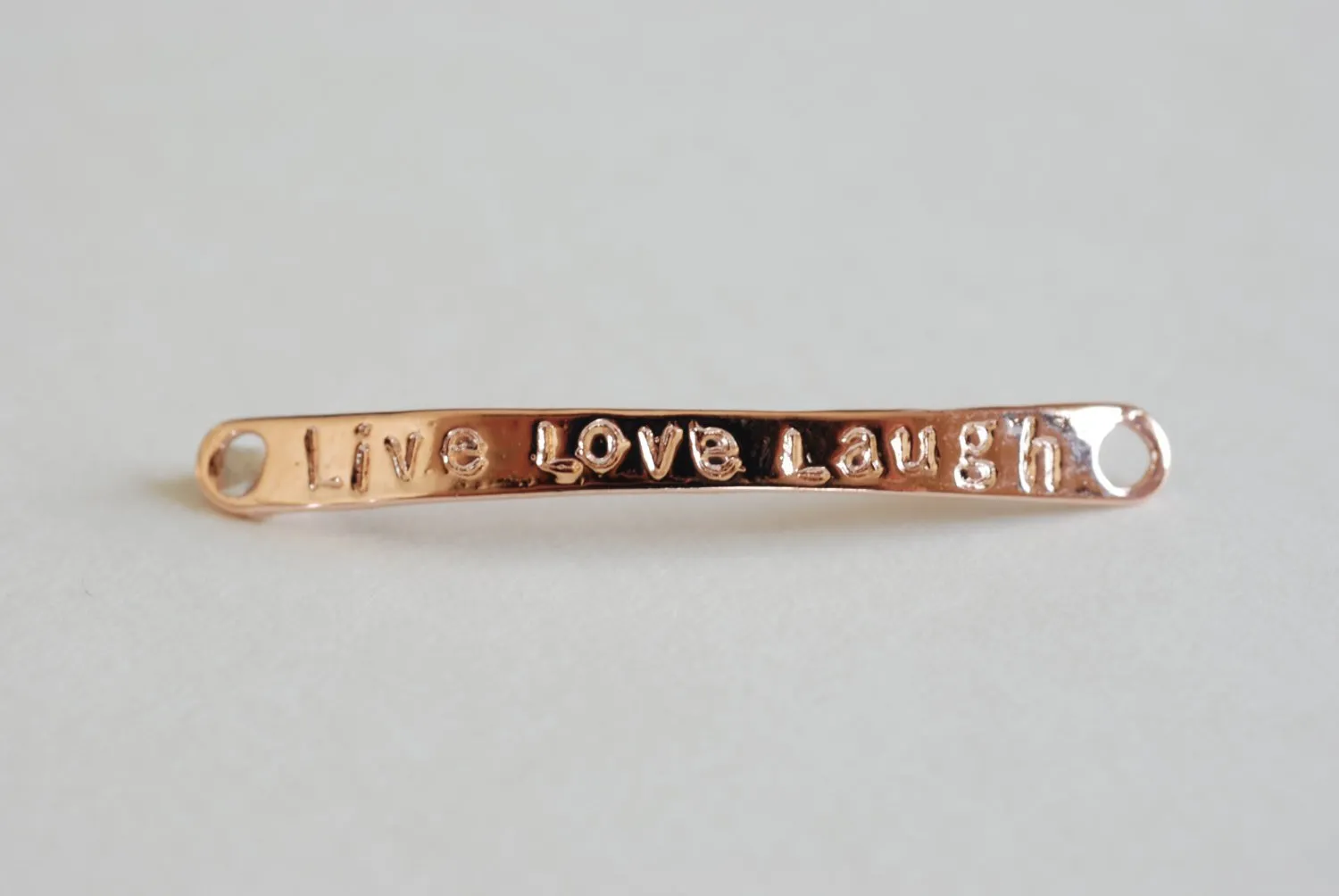 Wholesale Sterling Silver Live love Laugh, 925 sterling silver bar "live love laugh" gold bar connector, vermeil curve connector