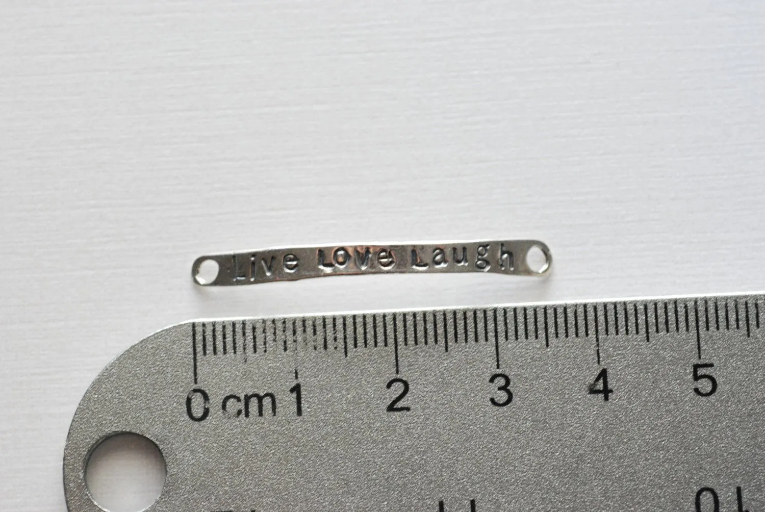 Wholesale Sterling Silver Live love Laugh, 925 sterling silver bar "live love laugh" gold bar connector, vermeil curve connector