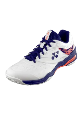 Yonex SHB 57 EX Badminton Shoes | White/Neon Orange